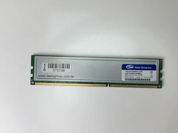 Teamgroup Оперативная память DIMM DDR3 DDR3, 1600 МГц, 1 x 4 ГБ (TED34G1600HC11BK)