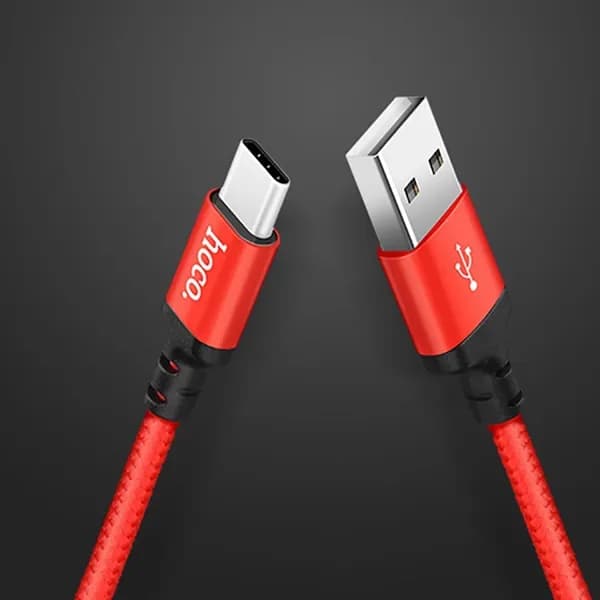 Кабель Type-C HOCO X89 *1м *3.0A Red шнур для смартфона андроид / провод с быстрой зарядкой