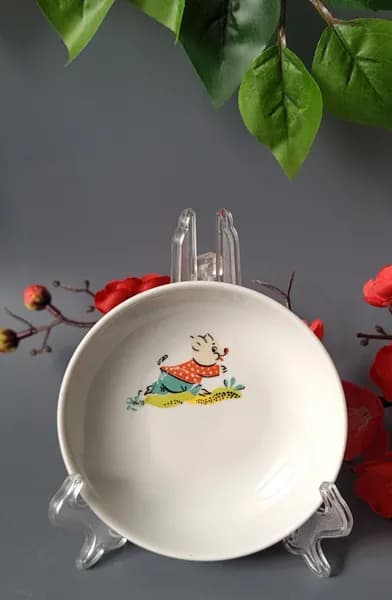 Фарфоровая розеточка (Блюдце), Детское. Винтаж Дулево 1992г.