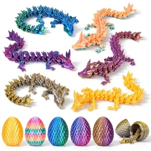 3D-печать набор из 6 шт. драконьих яиц из PLA, размер 7 5,5 см
