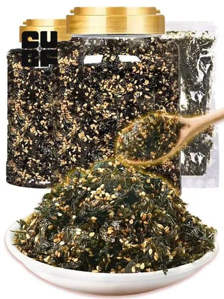нори с кунжутом,морская капуста в кунжутном масле,чипсы из ламинарии