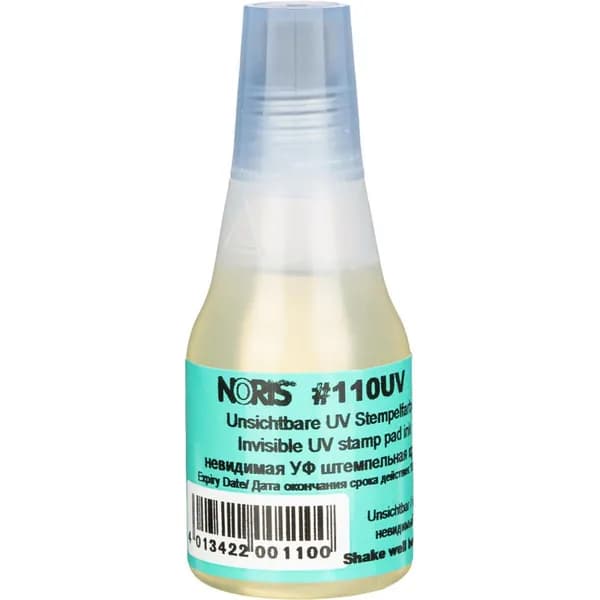 Краска штемпельная Noris 110UVA, 25мл, водная основа, бесцветная, флуоресцентная