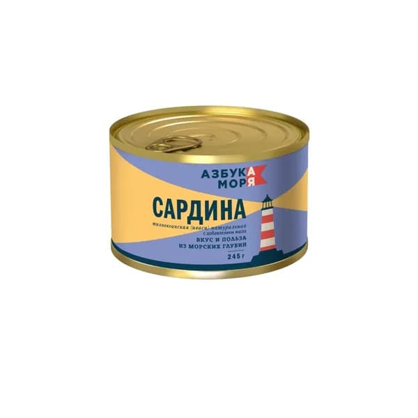 Азбука моря Сардина (иваси) тихоокеанская с добавлением масла, 245 г