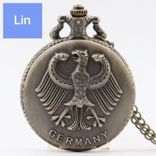 Карманные часы с орлом (винтажные, в стиле ретро, подарок из Германии)