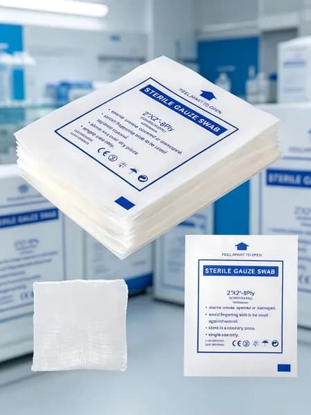 QARUN 30 шт. Стерильные марлевые повязки, одноразовые абсорбирующие хлопковые для перевязки ран