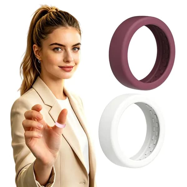 Силиконовый чехол для Oura Ring 5, размер M (10 13), белый/розовый/бордовый