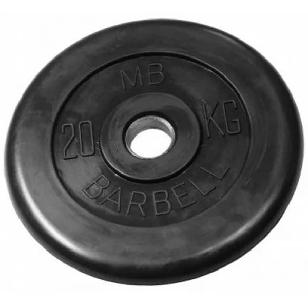 Диск обрезиненный MB Barbell 31 мм, 20 кг MB-PltB31-20