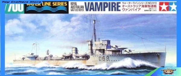 Tamiya 31910 1/700 Эскадренные миноносцы Королевского флота Австралии HMAS Vampire(D68) сборная модель корабля