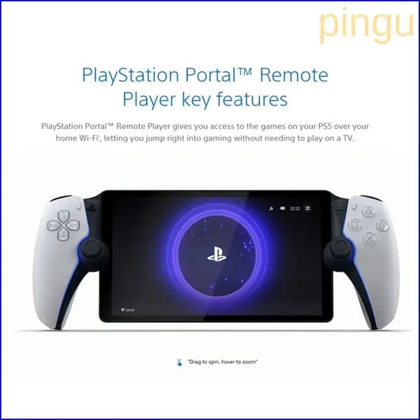 Белая техника. Игровая приставка Sony PlayStation 5 PS5 Portal Remote Player, портативная, русский язык, японская версия, 99% новый