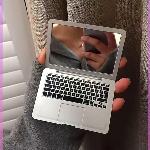 Зеркало косметическое, 6.5 см х 2 см, 1 шт