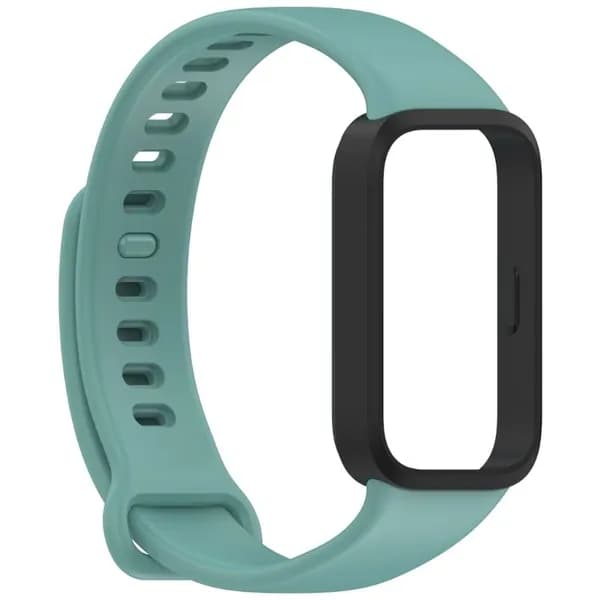 (1шт) Цветная рамка Redmi Браслет 3 Xiaomi Band9 Активный Универсальный Ремешок-Черный зеленый