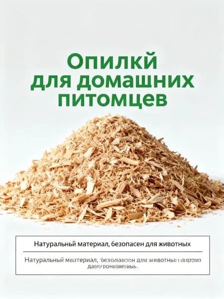 Подстилка для грызунов из сосновой стружки, 100 г, фракция 5-20 мм, низкая пыльность, натуральная для хомяков, крыс, кроликов