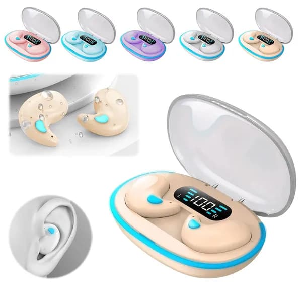 Наушники беспроводные с микрофоном X55, Bluetooth, USB Type-C, бежевый