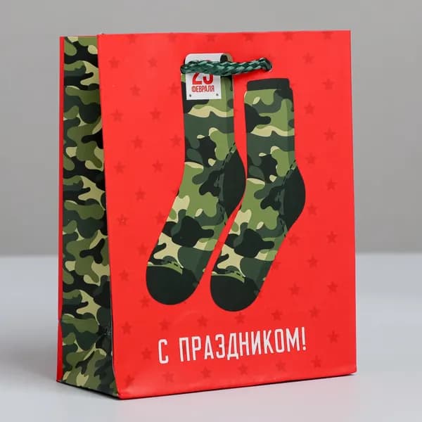Пакет ламинированный вертикальный "Защитнику!", S 12 х 15 х 5,5 см