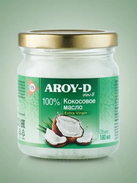 Масло КОКОСОВОЕ "AROY-D" 180 мл.