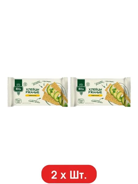 Хлебцы Вкус & Польза Ржаные вафельные хрустящие с витаминами и минералами 70г * 2шт.