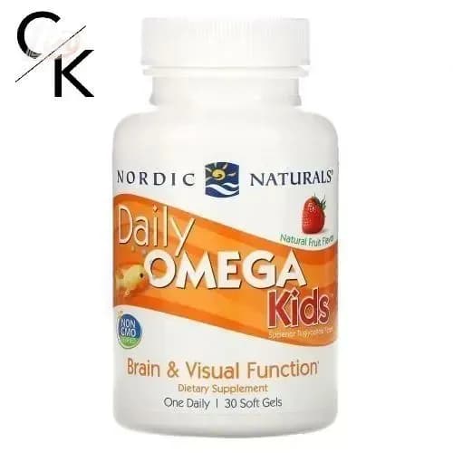 Nordic, Омега-3 для детей, Omega-3 Kids, вкус фрукты, 500 мг, 30 жеват.капсул