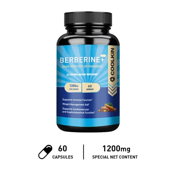 Биологически активная добавка Coolkin Berberine + Ceylon Cinnamon предназначена для поддержания здорового уровня сахара в крови, здоровья сердечно-сосудистой системы и иммунной системы.