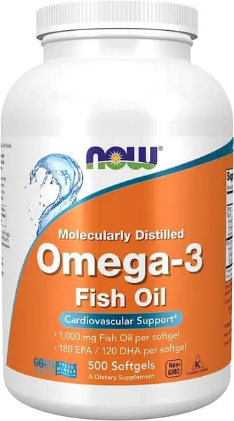 NOW Omega-3 1000 mg Fish Oil 500 softgels (омега 3)