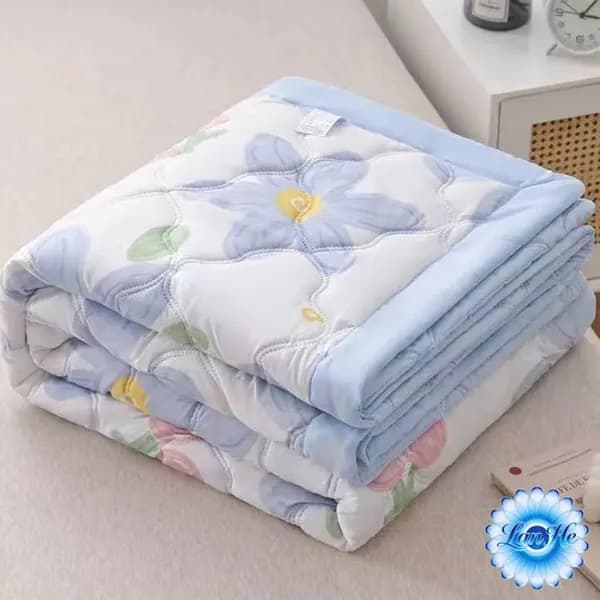 Одеяло Евро 200x230 см, Всесезонное, Летнее, с наполнителем Ватин, Хлопковое волокно, комплект из 1 шт