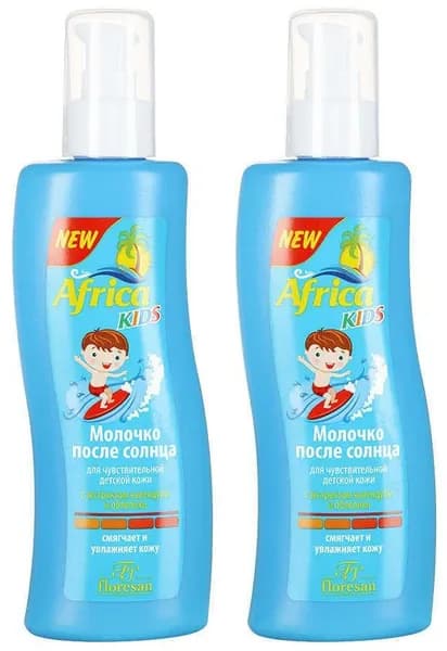 Floresan Молочко после солнца Africa kids, 200 мл, 2 шт