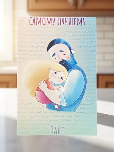 Открытка №2 "Любимому папе" 10*15