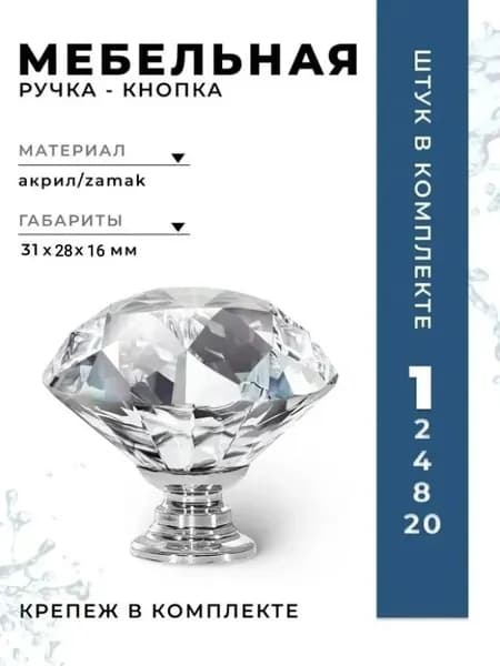Ручка мебельная ,3см