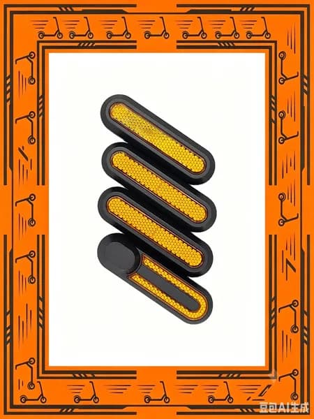 Защитная накладка для Xiaomi M365, отражающие полосы, красный желтый белый, 80г, пластик, 4 шт.