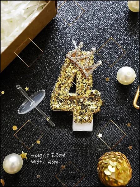 Свечи для торта цифра 4, 8.5 см, 1 шт