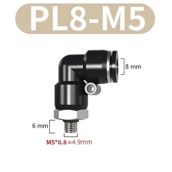 Уголок PL8-M5, для пневматики
