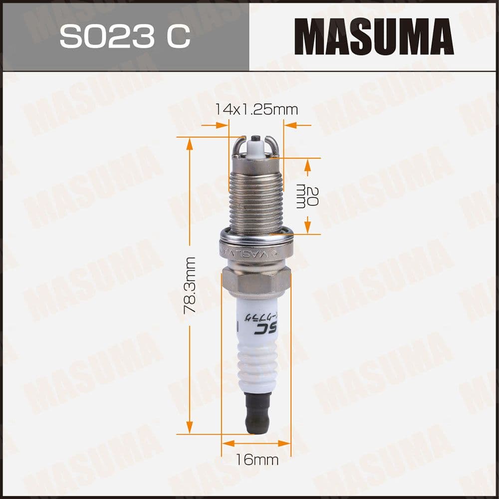 Свеча зажигания никелевая BKR5EKUD (6503) Masuma, S023C