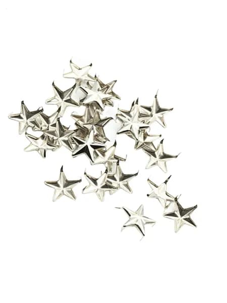 100 шт. металлических заклепок-звездочек, - 7MM