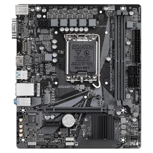 Материнская плата GIGABYTE H610M H V3 DDR4 (LGA1700, mATX, H610, 2xDDR4, 1xPCI-Ex16, 1xM.2, VGA+HDMI, RTL) (H610M H V3 DDR4)
