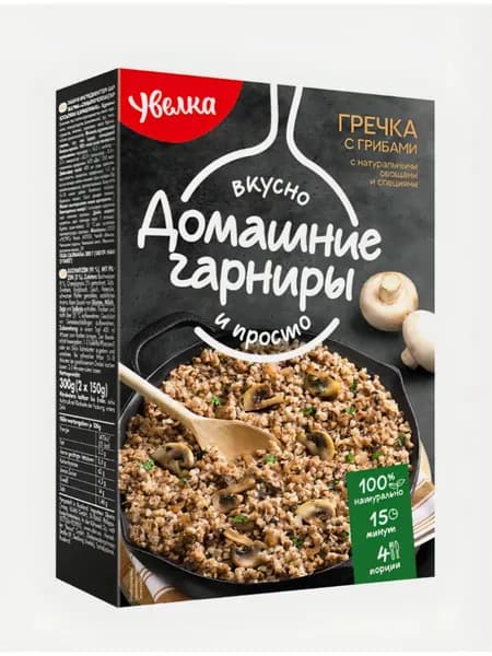 Гречка с грибами 300 грамм, 1 пачка