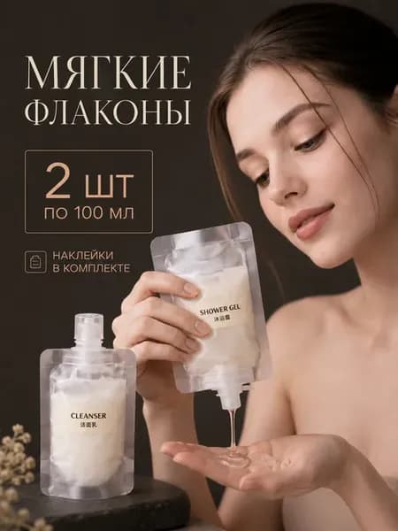 Дорожный набор мягких флаконов 2 шт