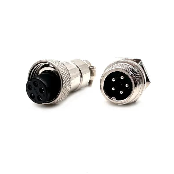 Разъем GX12M-5B штекер 5pin, GX12M-5A гнездо 5pin