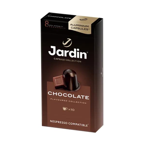 Кофе в капсулах молотый Jardin СHOCOLATE c ароматом шоколада, среднеобжаренный, для системы Nespresso, 10 шт