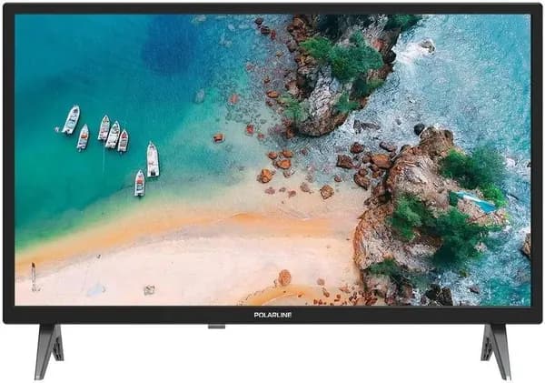 POLARLINE Телевизор 24″ HD, черный