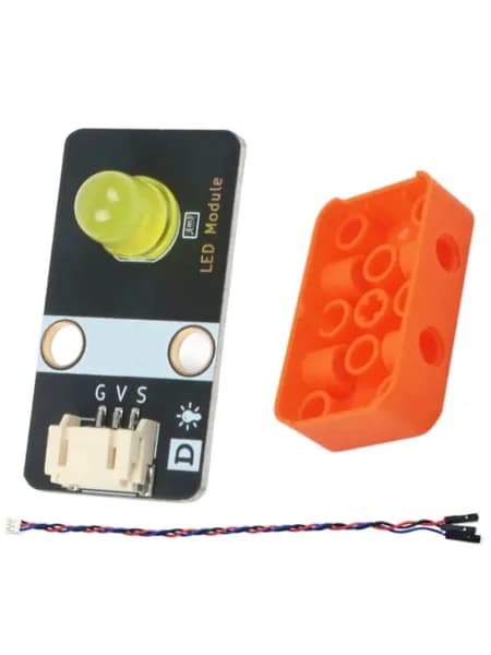 Многоцветный LED индикатор для электроники самоделок, модуль с корпусом строительного куба, разъем PH2.0, повышенный порог активации света