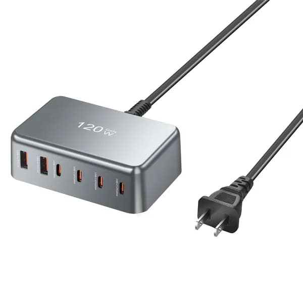 Портовый USB c настольным зарядным устройством 120 Вт компактного размера