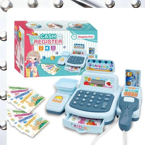 Кассовый аппарат с сканером, обучающий, для детей 3-8 лет