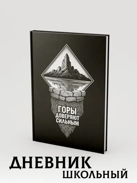 Дневник школьный с принтом башни Ингушетии