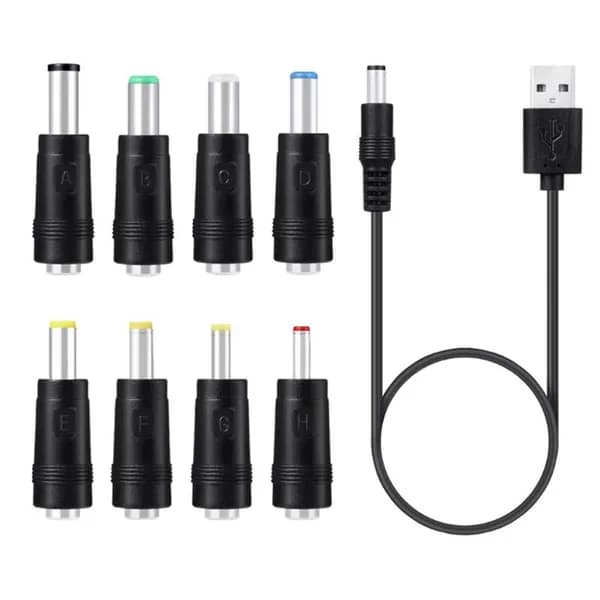 8 Дюймов 1 5 В USB к DC 5,5X2,1 мм 3,5 мм 5,5X2,5 мм 6,3 мм Штекерный Зарядный Шнур