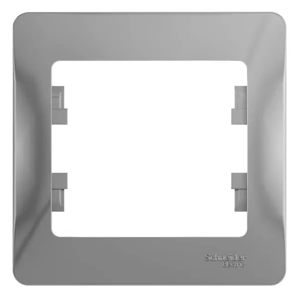 Рамка однопостовая алюминий, Schneider Electric Glossa