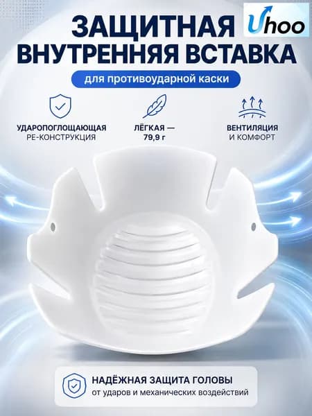 Амортизирующая вставка для каски из полиэтилена, дополнительная защита головы при ударах