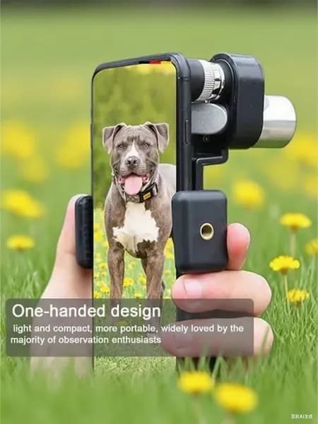 GEALFIS Телефонный объектив 8x HD, монокуляр с универсальной крепью, для точного наблюдения на рыбалке, охоте и природе