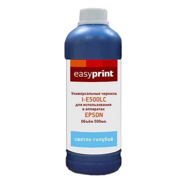 Чернила EasyPrint I-E500LC универсальные для Epson (500мл.) светло-голубой