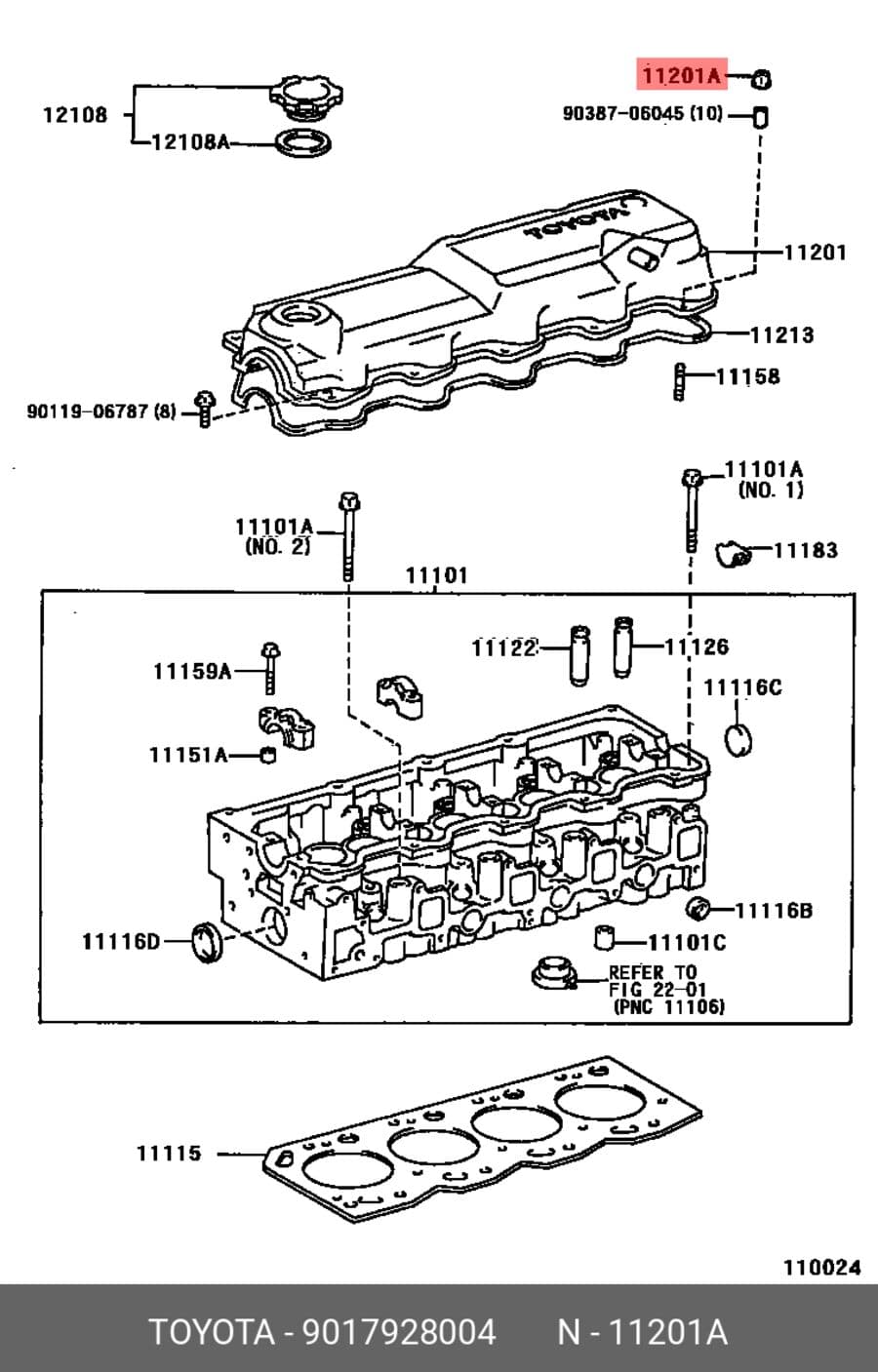 гайка org (TOYOTA 9017928004)