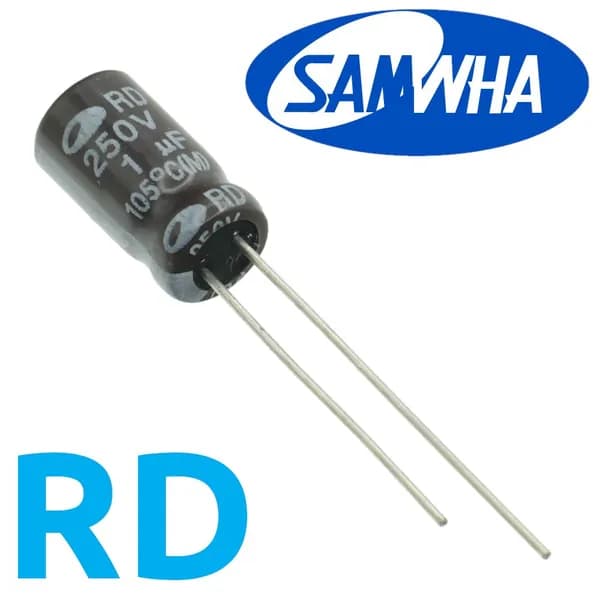 1мкФ 250В / RD / 6,3x11 / 105 С / конденсатор электролитический (10шт)