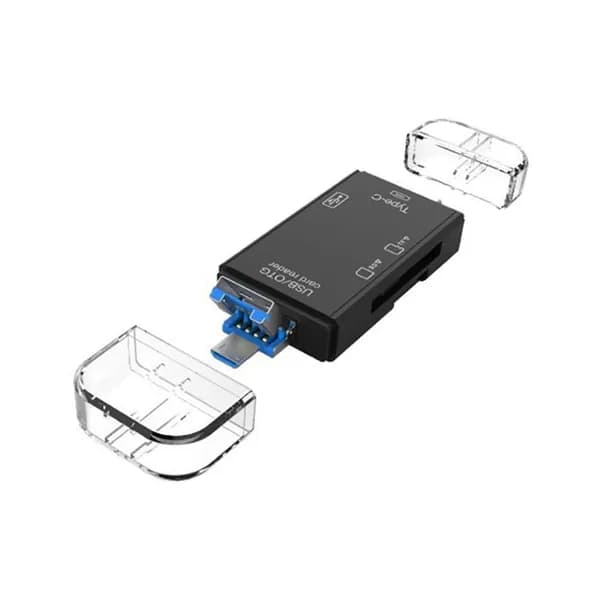 Адаптер для карт SD/TF 6 в 1 (USB/Micro USB/Type-C) Кард-ридер USB 3.0 OTG для ПК и ноутбуков